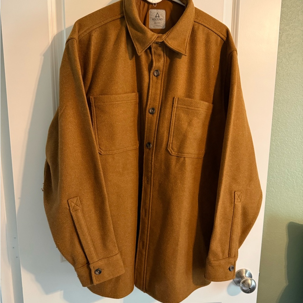 Ascend Tan Shirt Jacket for Men